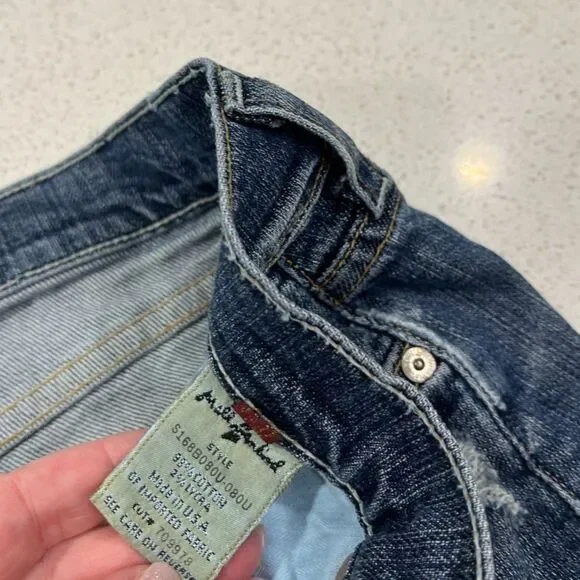 7 For All Mankind Raw Hem Jean Skirt - Size 28 - Picture 4 of 13